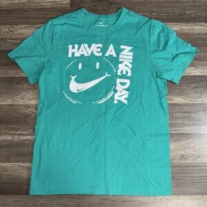 Nike Men’s Sporswear Short Sleeve Have A Nike Day TShirt Teal Blue Green Small